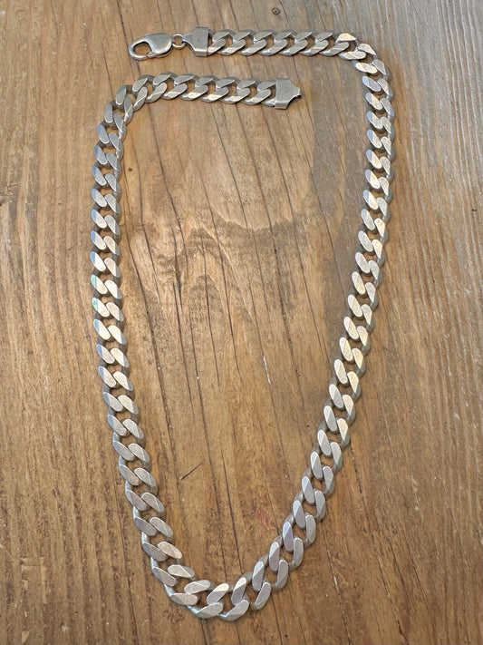 Chunky Curb Chain 925 Sterling Silver Birmingham 22.5 inch Necklace