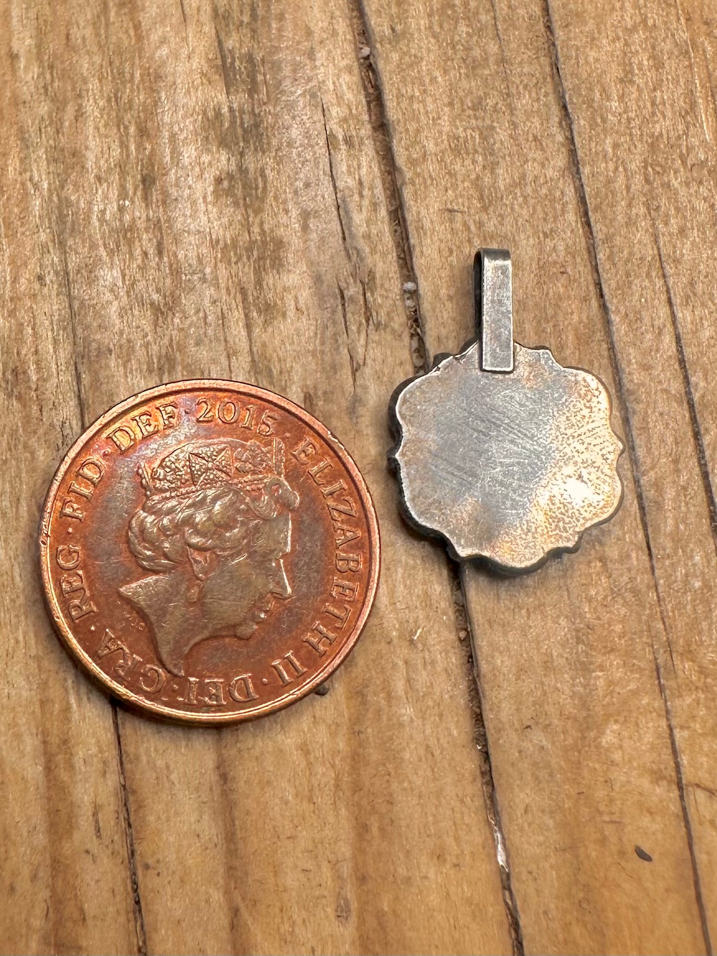 Vintage Zuni Navajo Turquoise 925 Sterling Silver Pendant