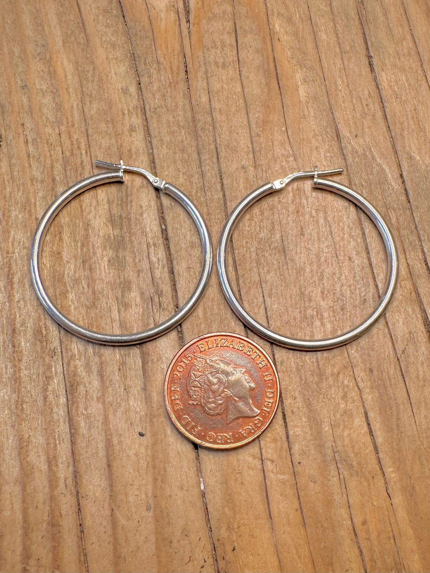 Modern Hoops 925 Sterling Silver Earrings