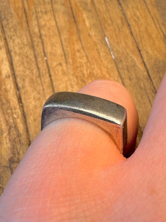 Minimalist Bar Band 925 Sterling Silver Size N Ring