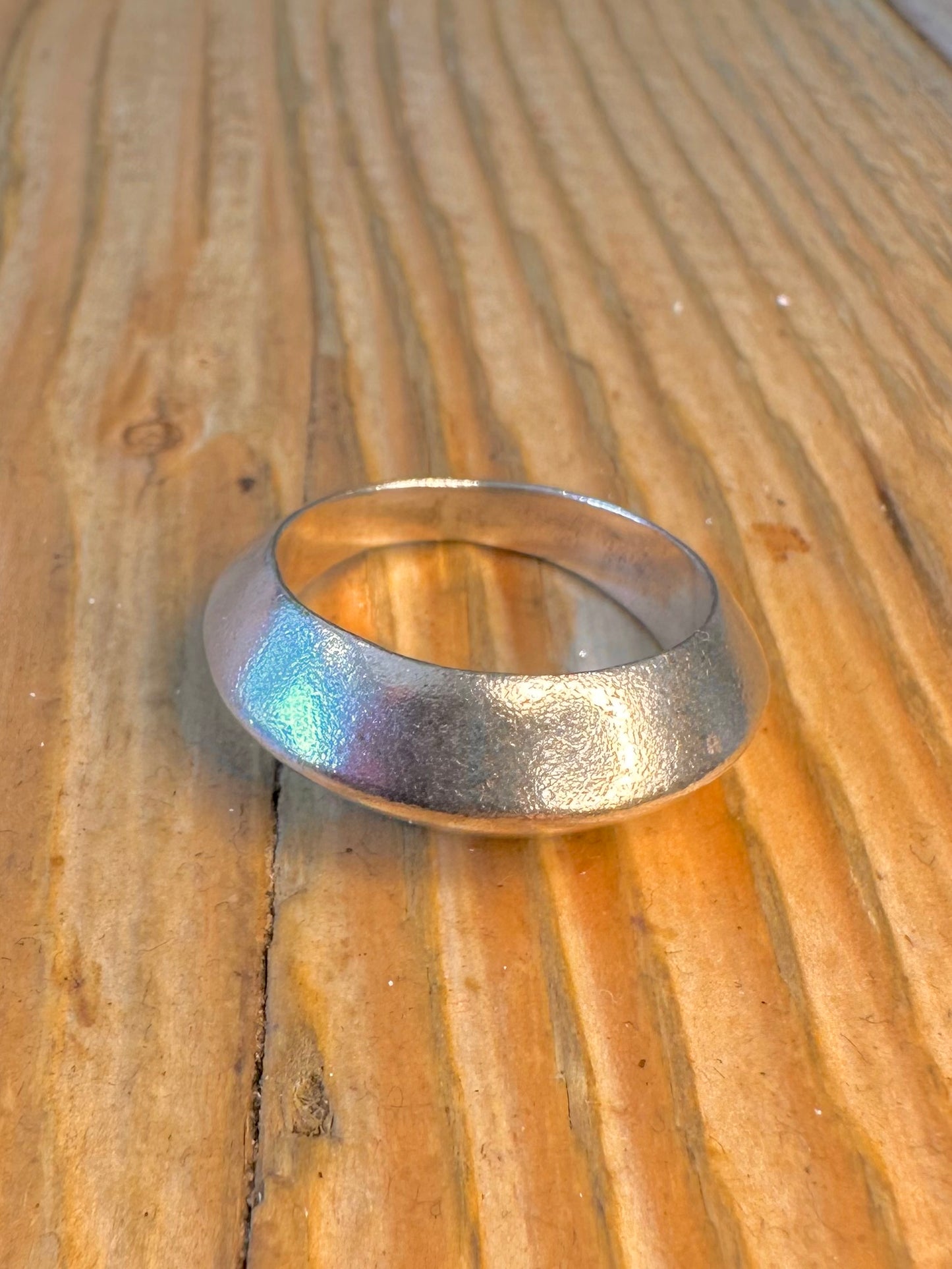 Abstract Band 925 Sterling Silver Size Q1/2 Ring
