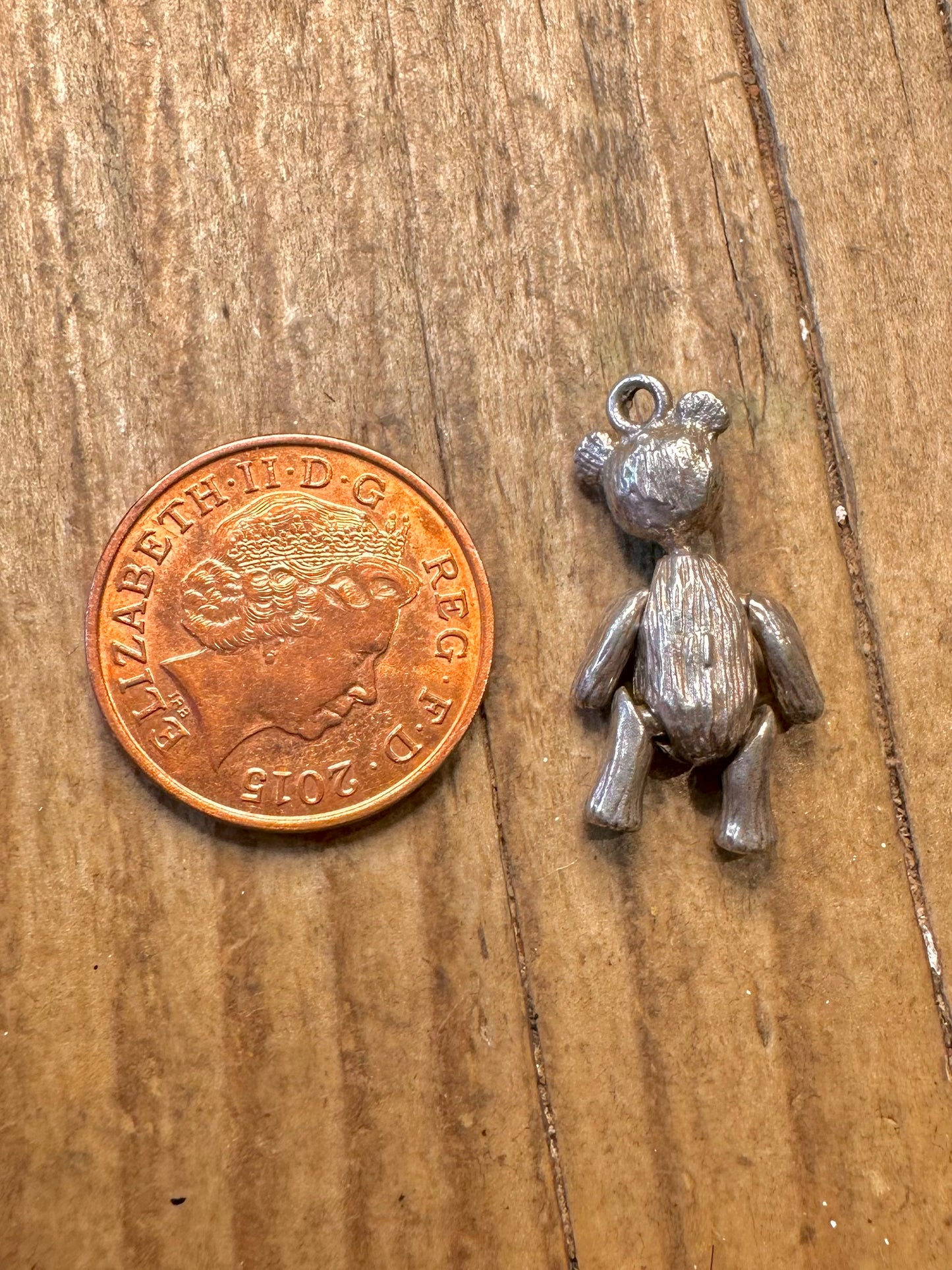Teddy Articulated 925 Sterling Silver Charm Pendant