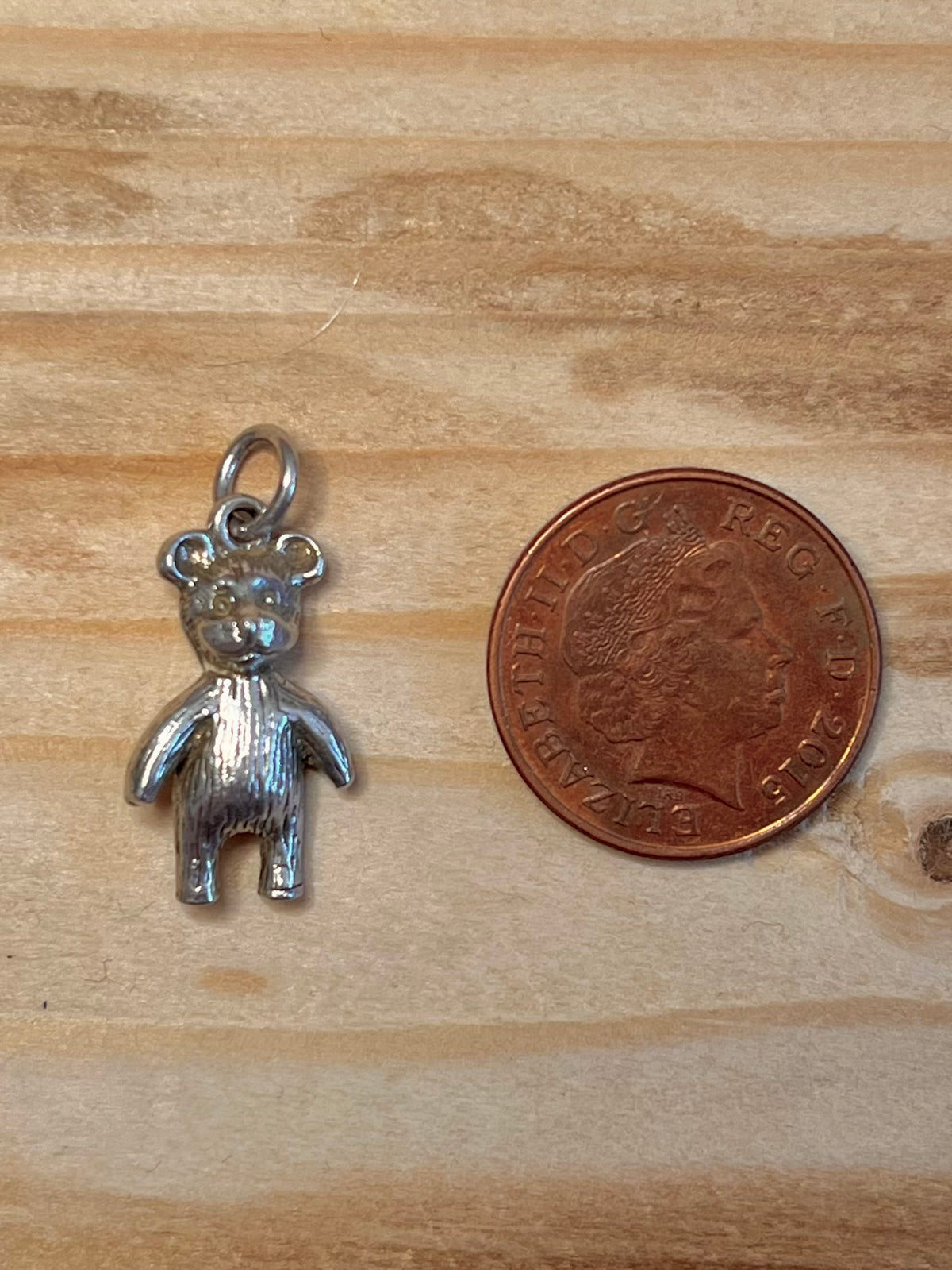 Small Teddy Bear 925 Sterling Silver Pendant