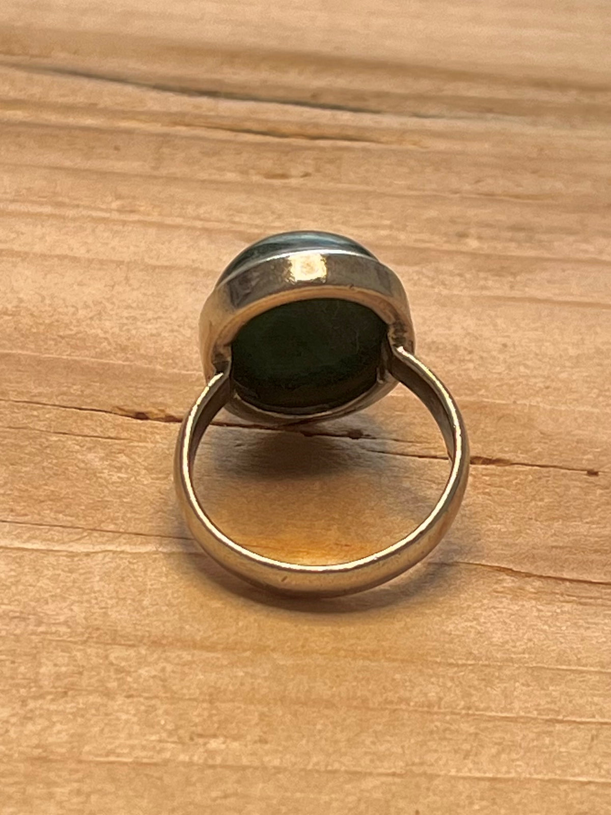 Oval Malachite 925 Sterling Silver Size O Ring