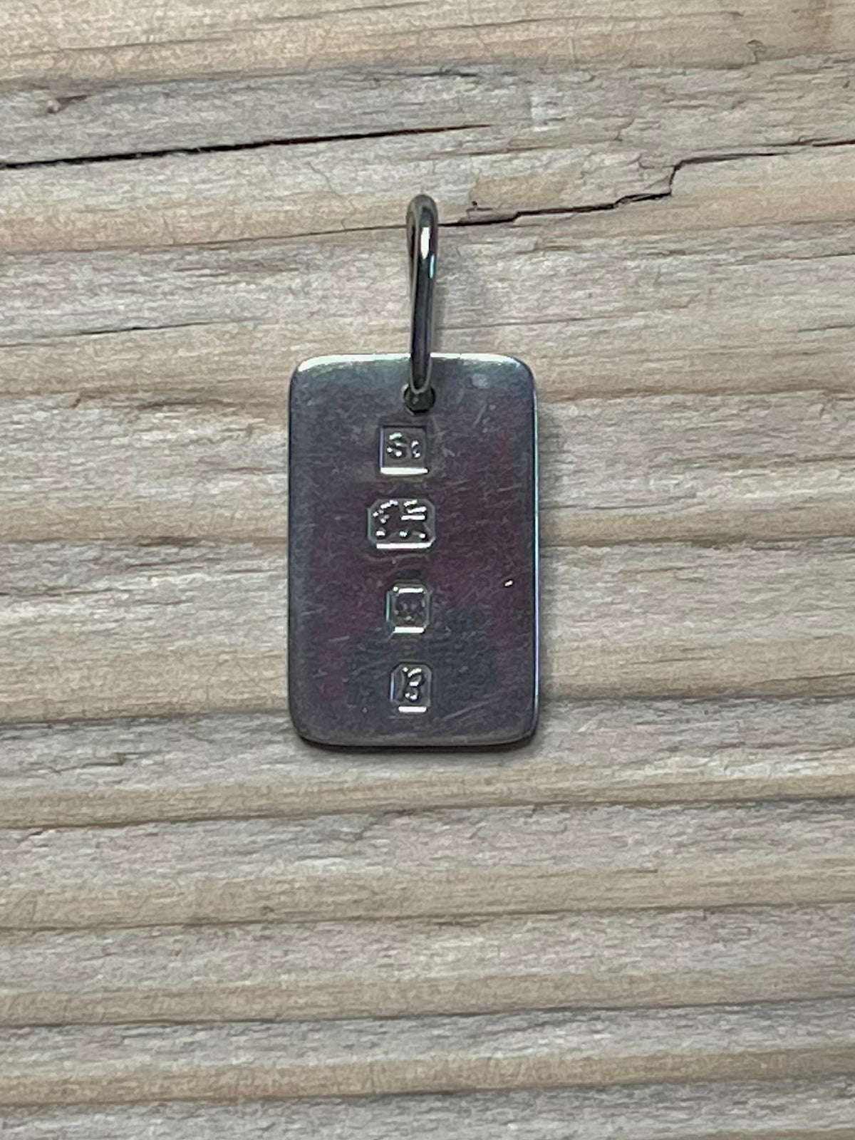 Small Ingot London 1937 Maker Se 925 Sterling Silver Pendant