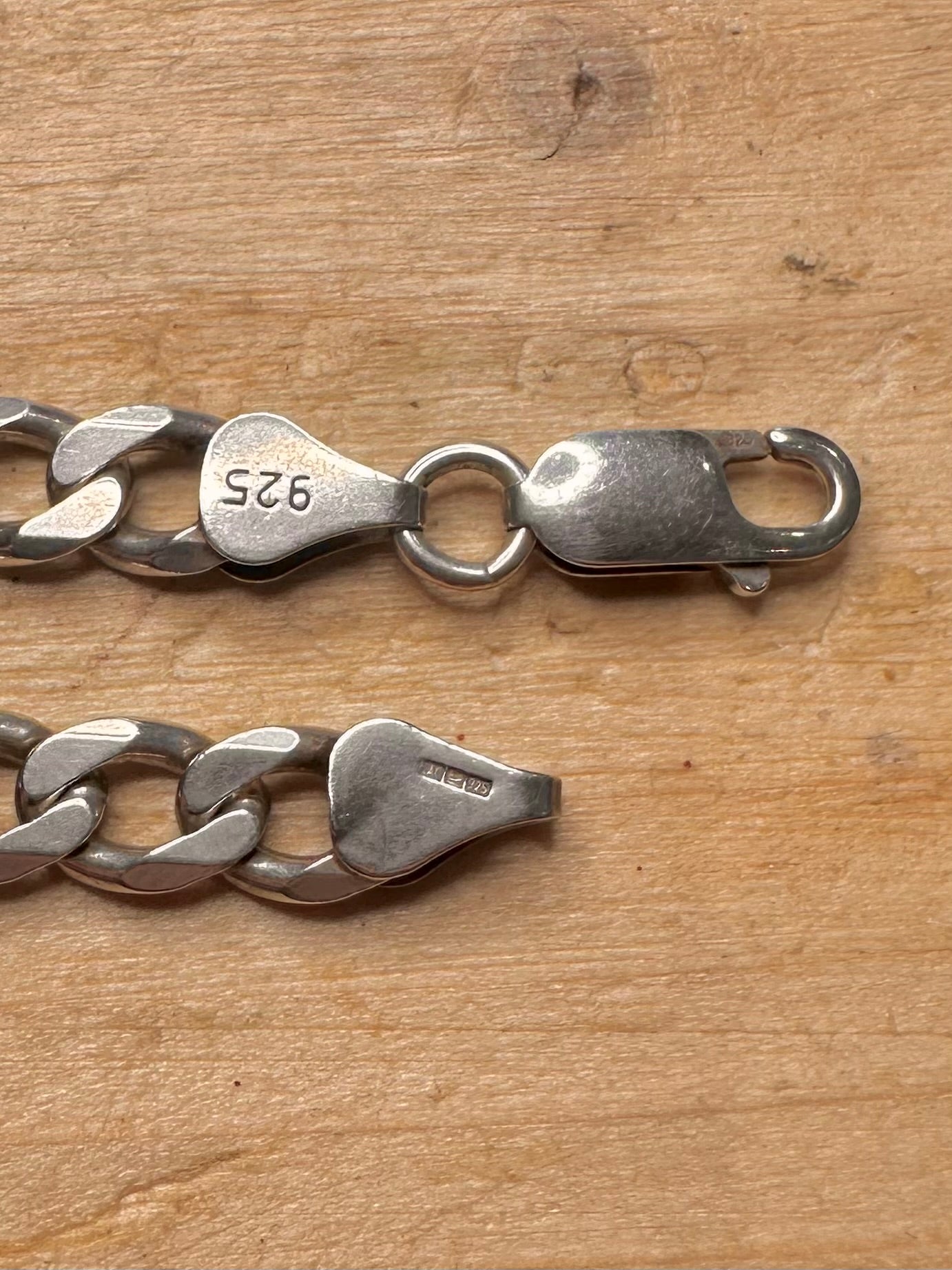 Vintage Cub Chain 925 Silver 20.5 inch Necklace