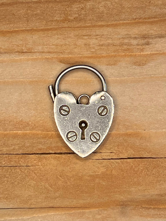 Heart Padlock 925 Sterling Silver Pendant