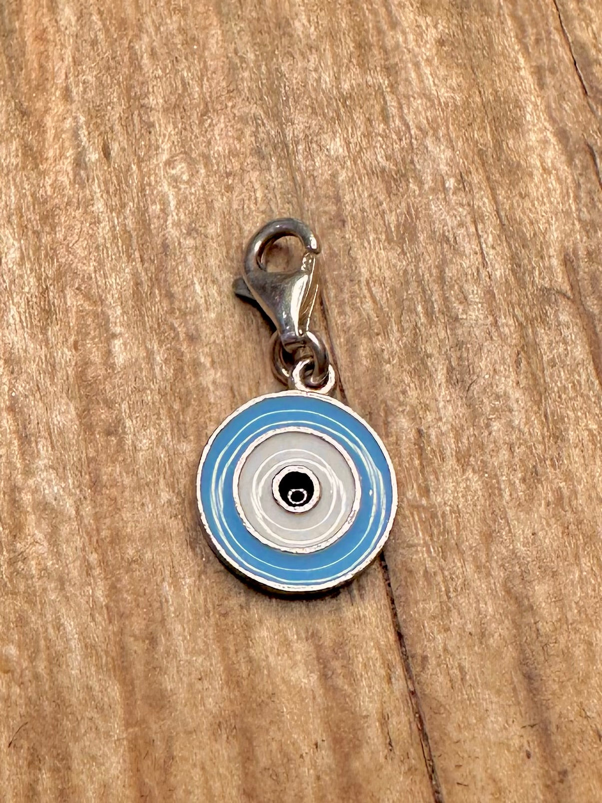 Moderner Evil Eye Verschluss 925 Sterling Silber Charm-Anhänger