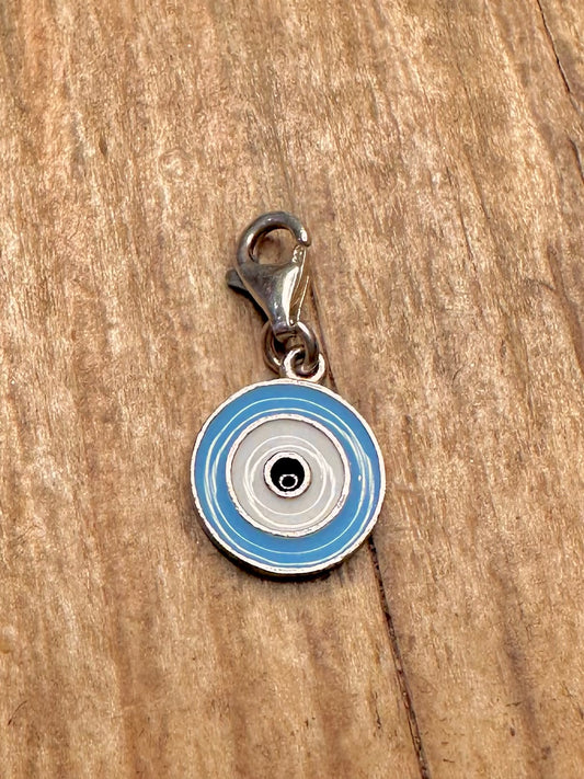 Moderner Evil Eye Verschluss 925 Sterling Silber Charm-Anhänger