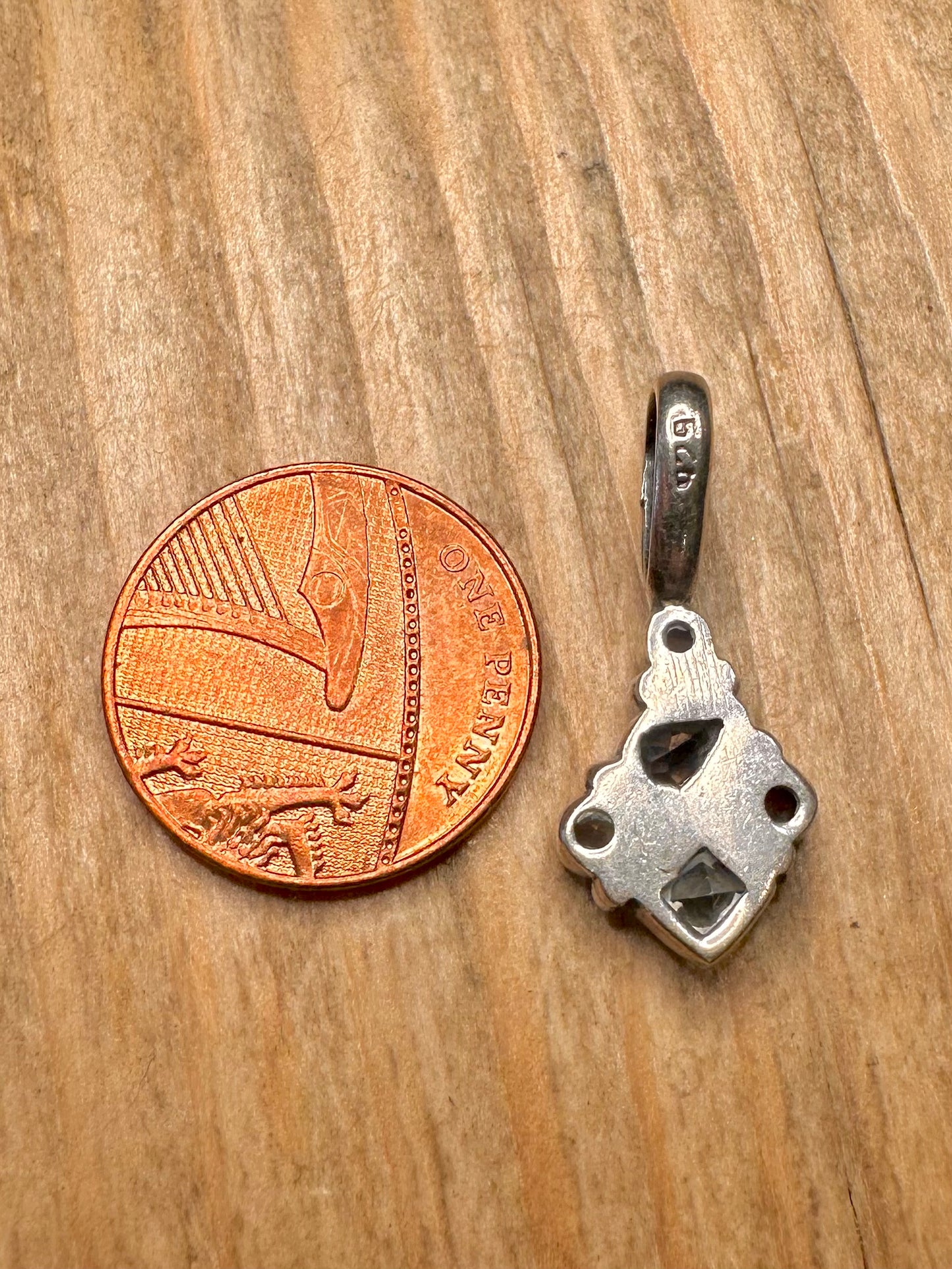 Vintage Multi Gemstone 925 Sterling Silver Pendant