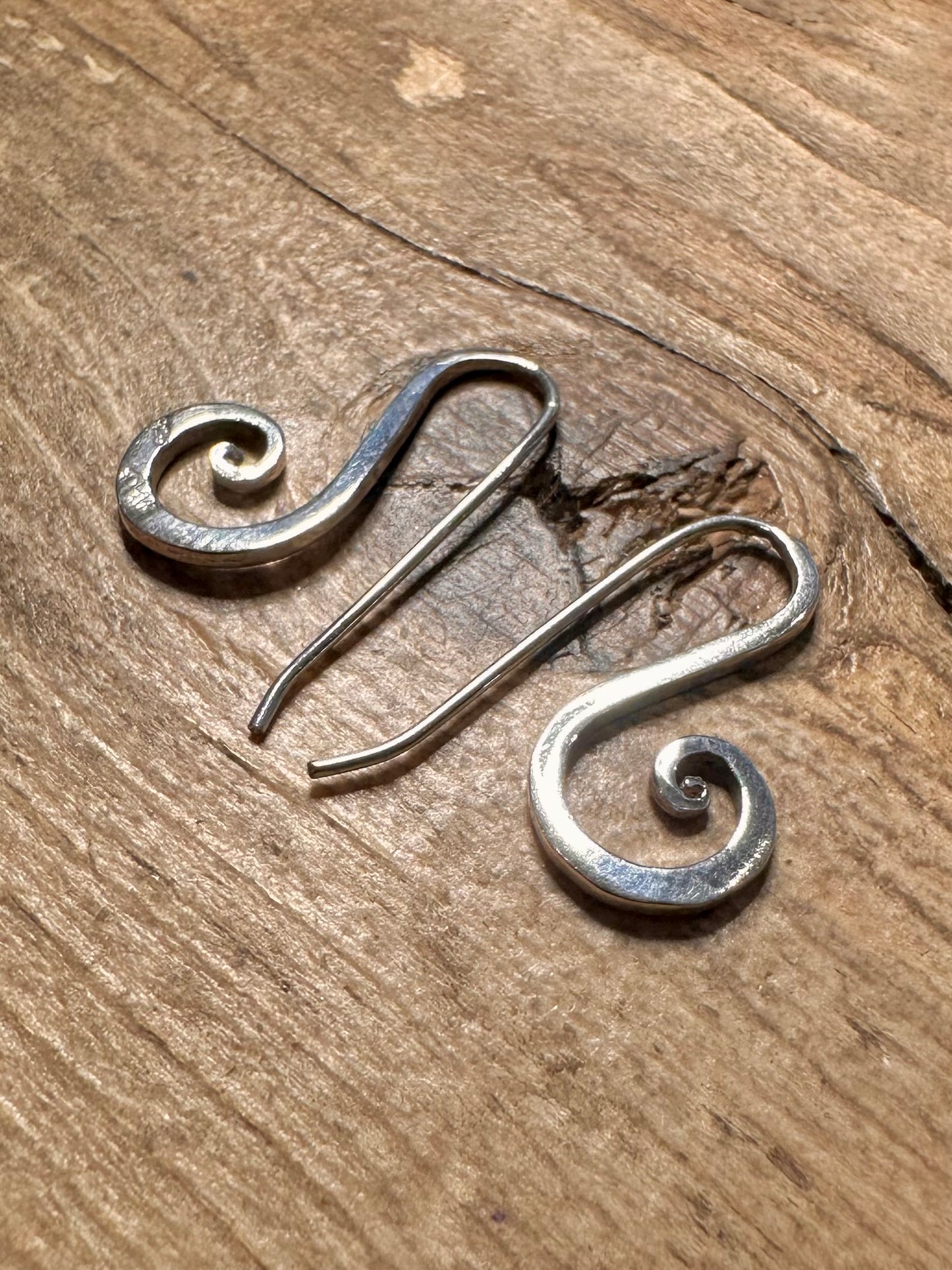Abstract Swirl 925 Silver Earrings