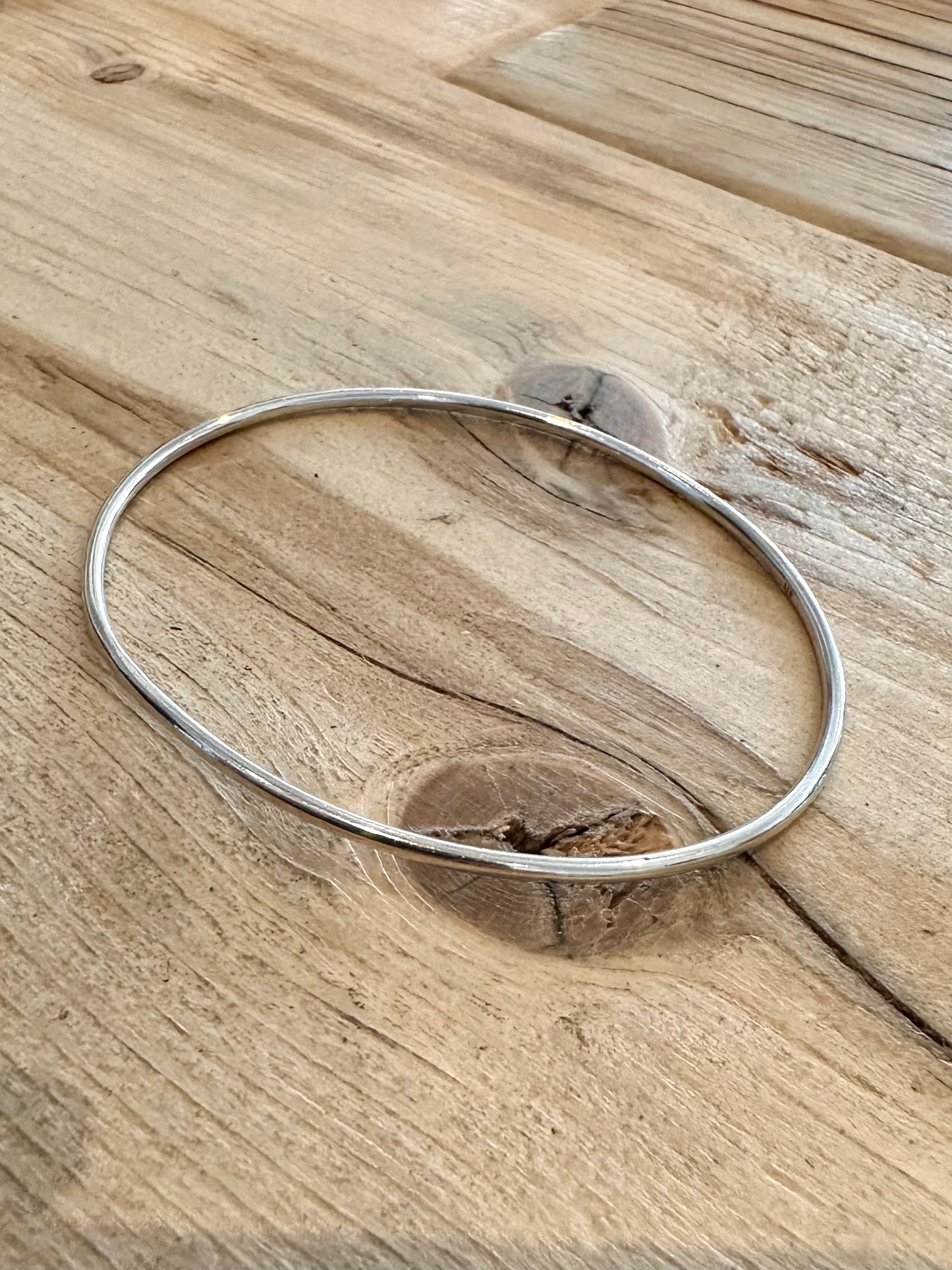 Vintage Plain 925 Silver Bangle