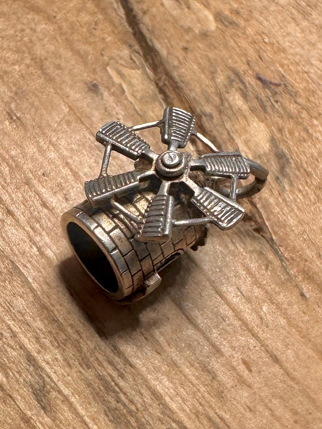 Vintage Windmill 925 Silver Charm Pendant