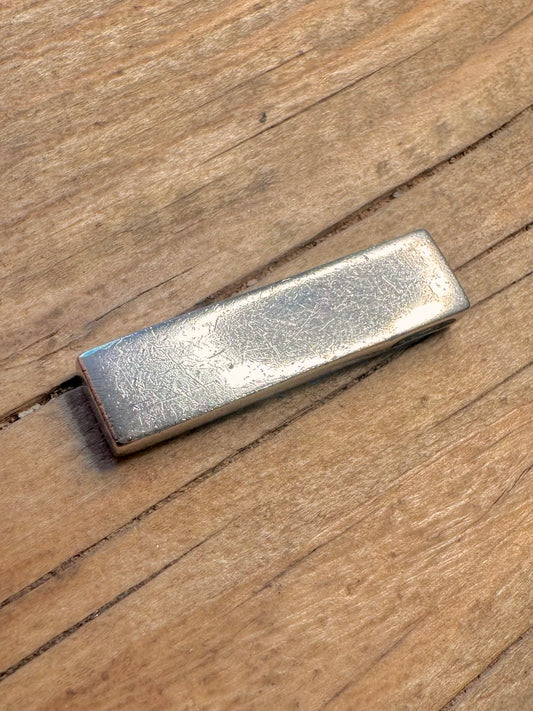 Modernist Solid Bar 925 Sterling Silver Pendant