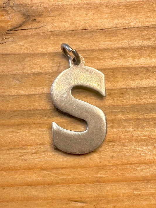 Letter S 925 Sterling Silver Pendant