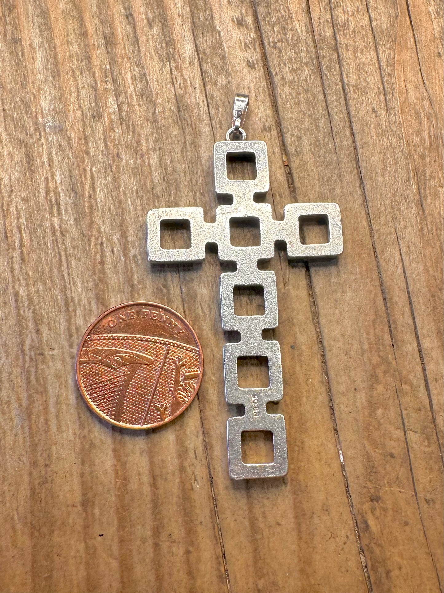 Geometrisches Kreuz Maker NB 05 Finnland 925 Sterlingsilber-Anhänger