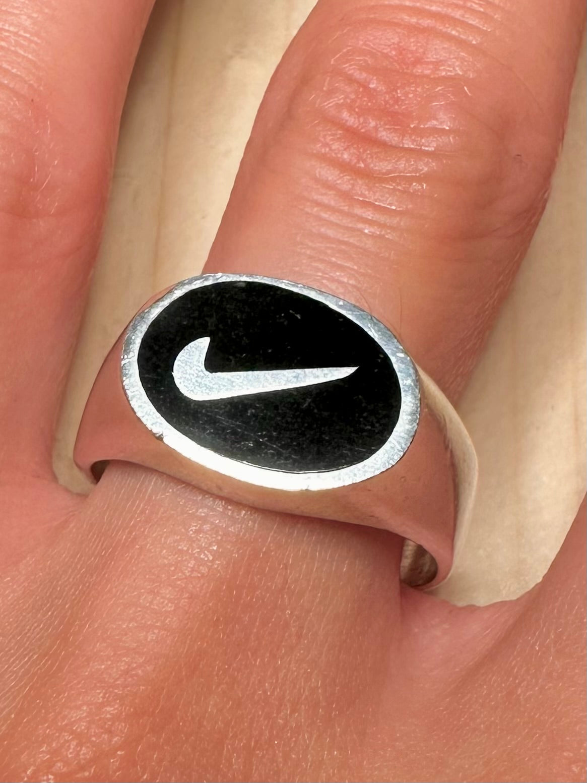 Nike Signet 925 Sterling Silver Size X1/2 Ring