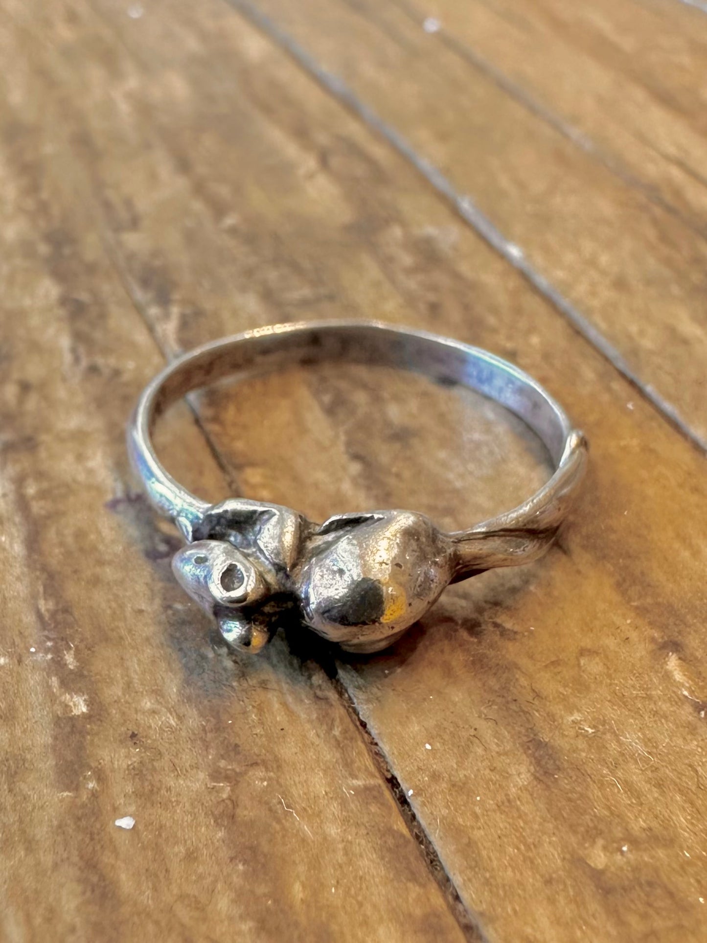 Small Mouse 925 Sterling Silver Size N Ring