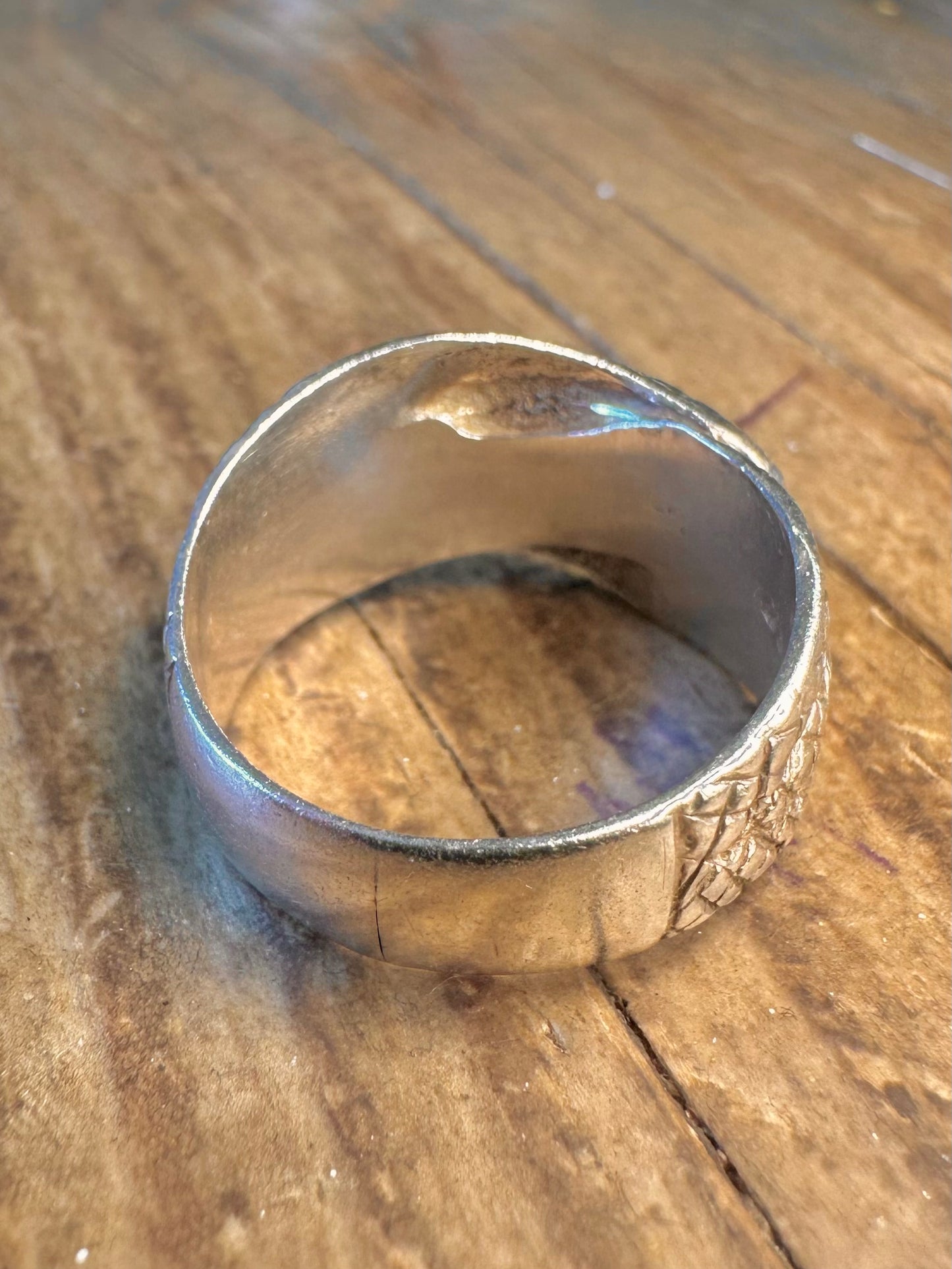 Interwoven 1975 Snakes 925 Sterling Silver Size T Ring