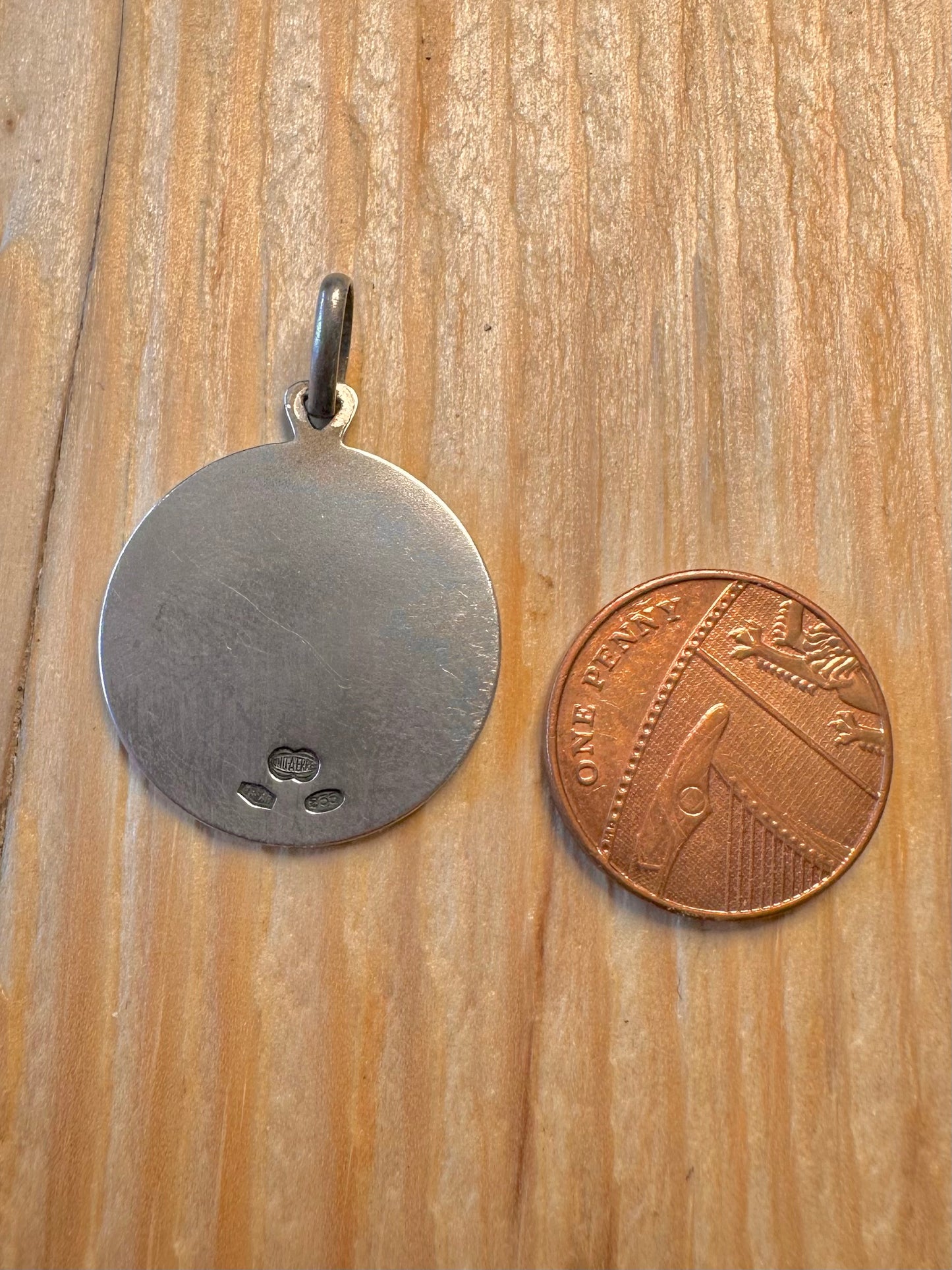 Vintage Taurus Zodiac Sign 835 Silver Pendant