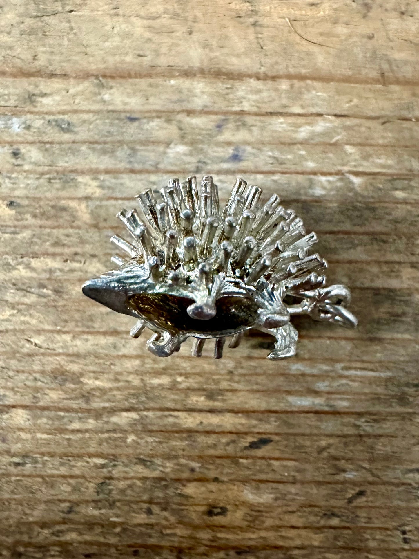 Vintage Hedgehog 925 Silver Pendant