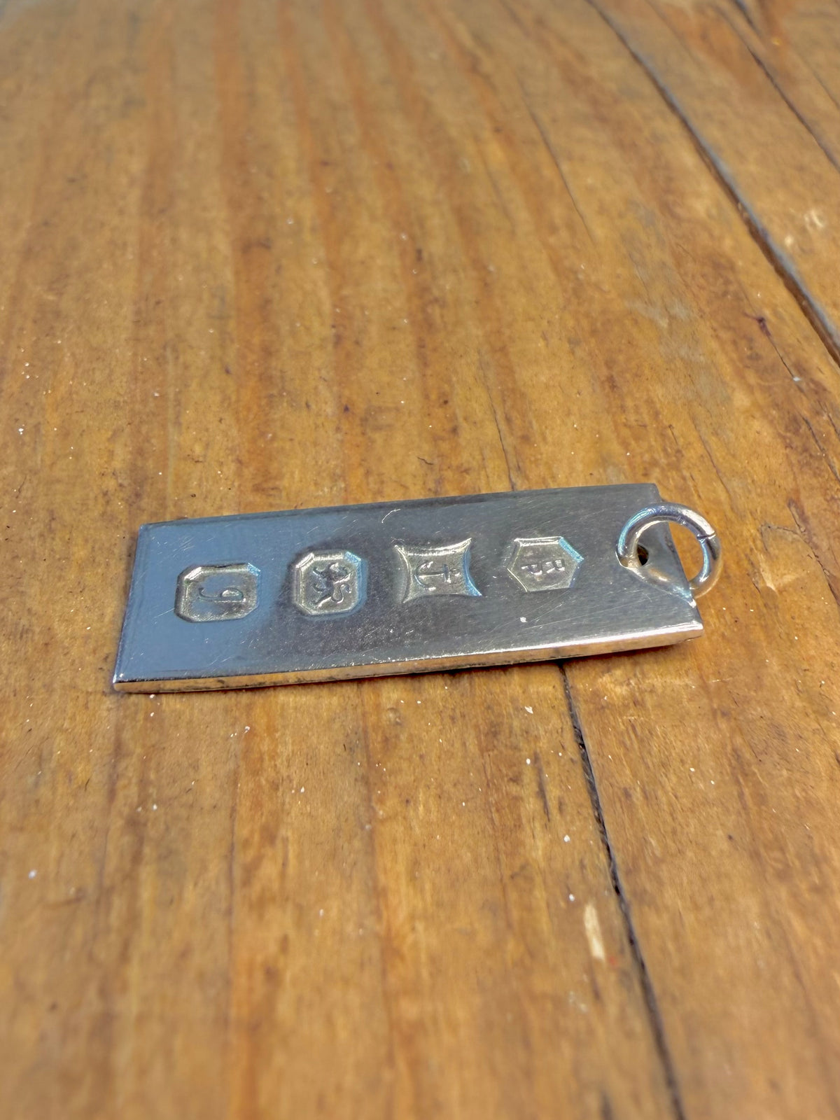 Ingot 1978 Maker RP Birmingham 925 Sterling Silver Pendant