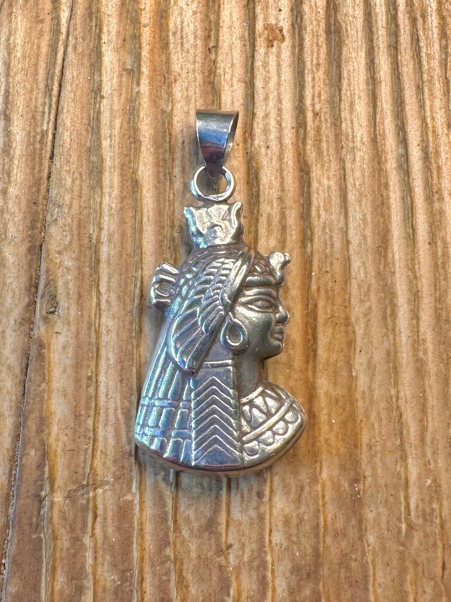 Egyptian Queen Double Sided 925 Sterling Silver Pendant