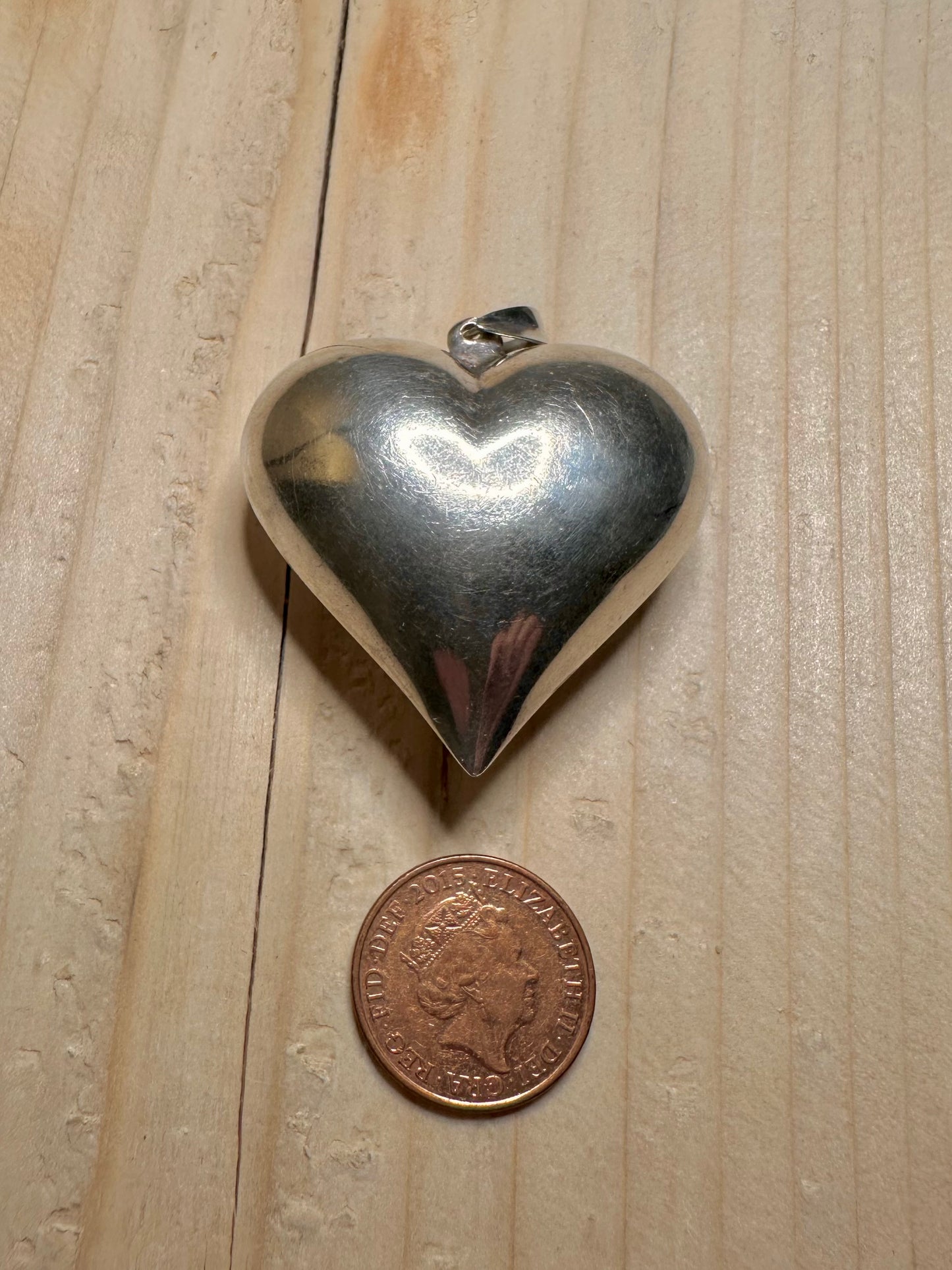Chunky Heart 925 Sterling Silver Pendant
