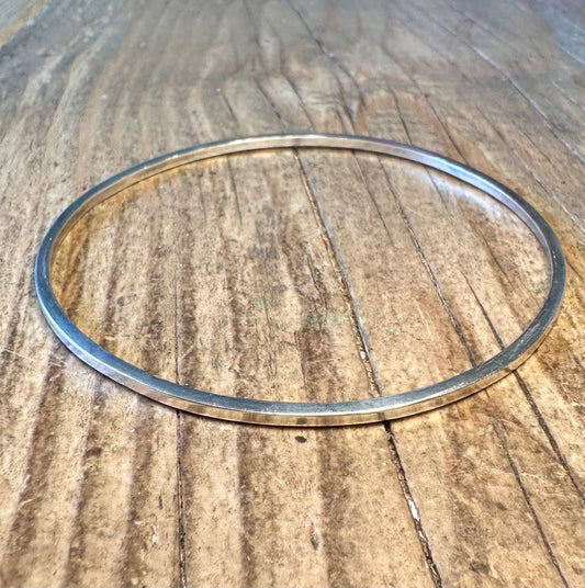Plain Minimalist Stacker 925 Sterling Silver Bangle