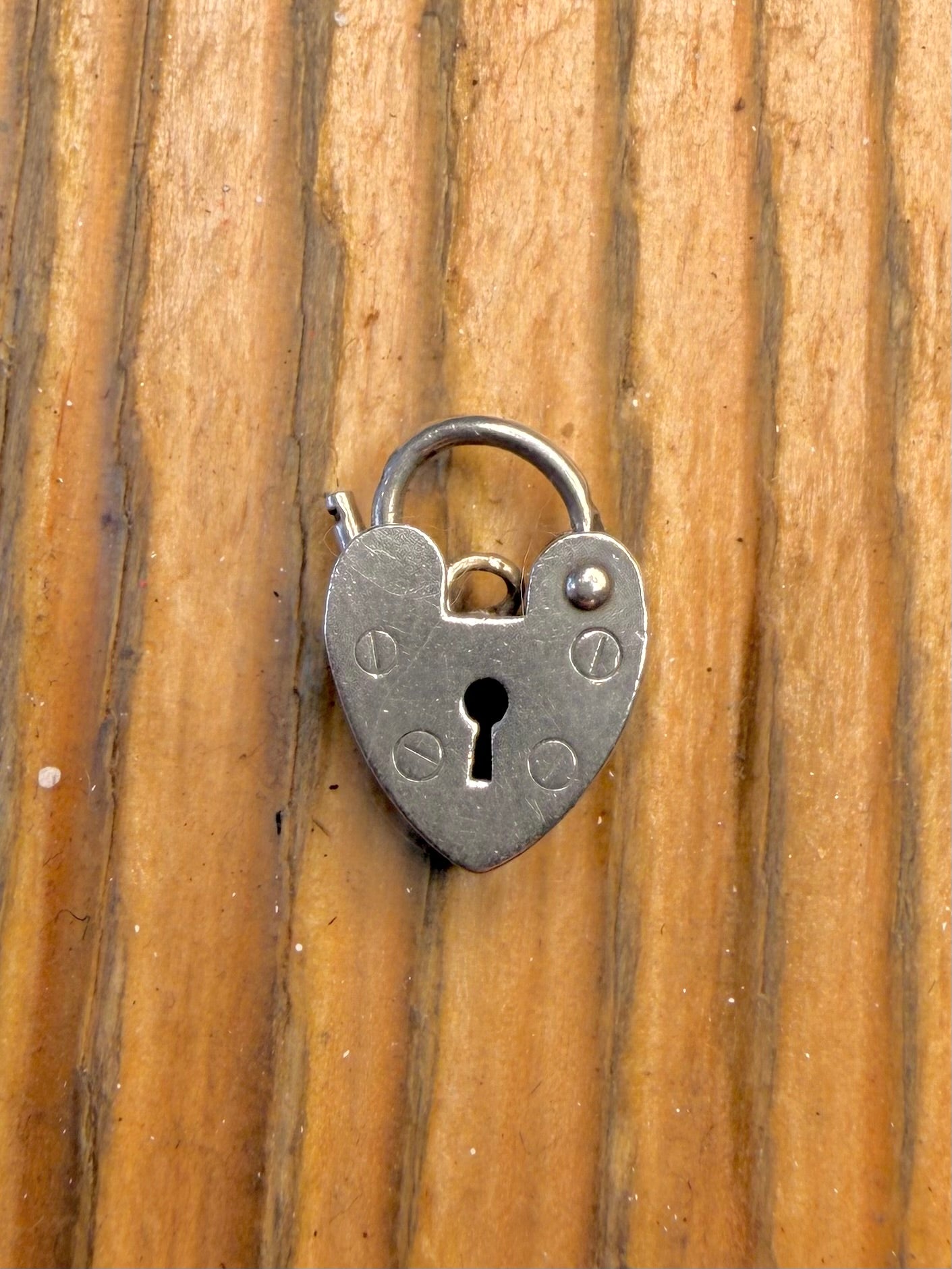 Small Heart Padlock 925 Sterling Silver Pendant