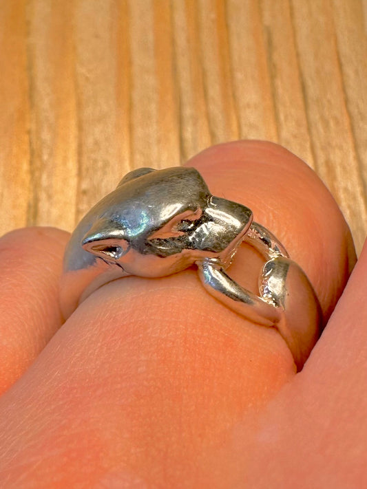 Vintage Panther Head 925 Sterling Silver Size O Ring