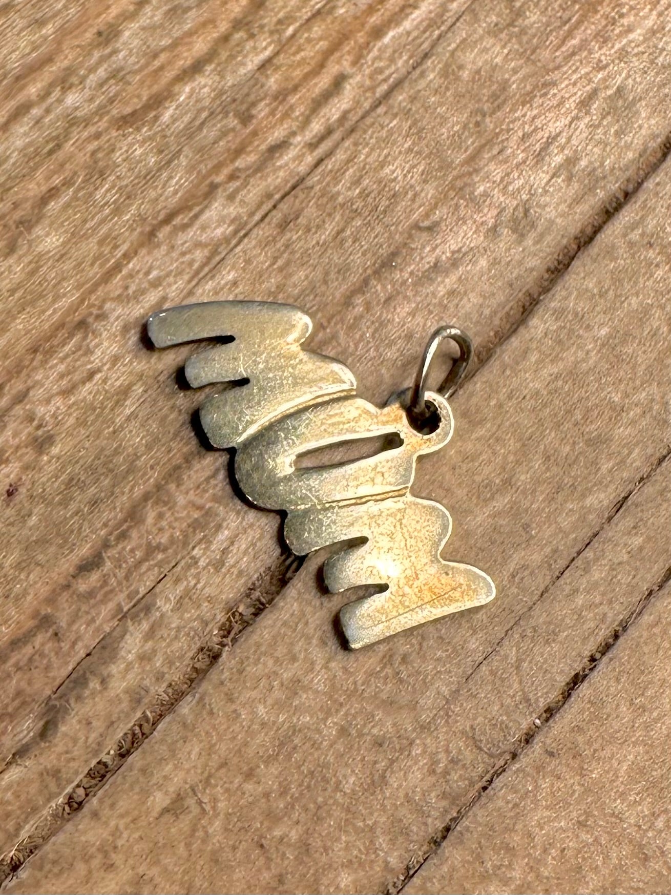 Vintage Mum Gold on 925 Silver Pendant