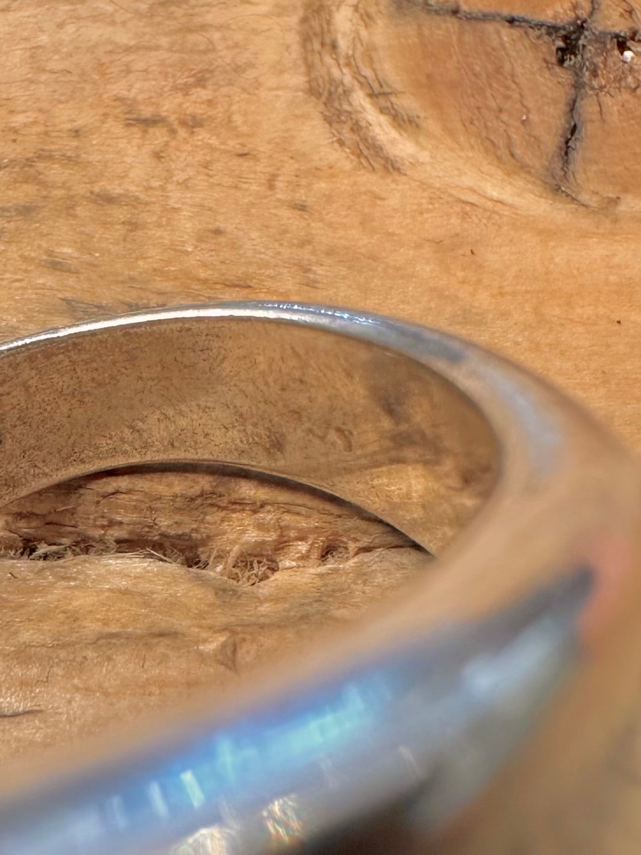 Modernist Wavy 925 Silver Size Q Ring