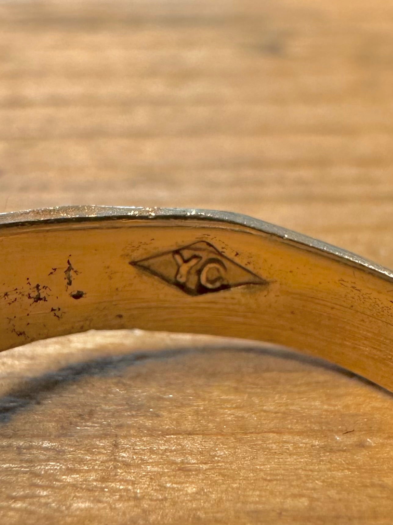 Vintage 1982 9ct Gold Keepers Size O Ring