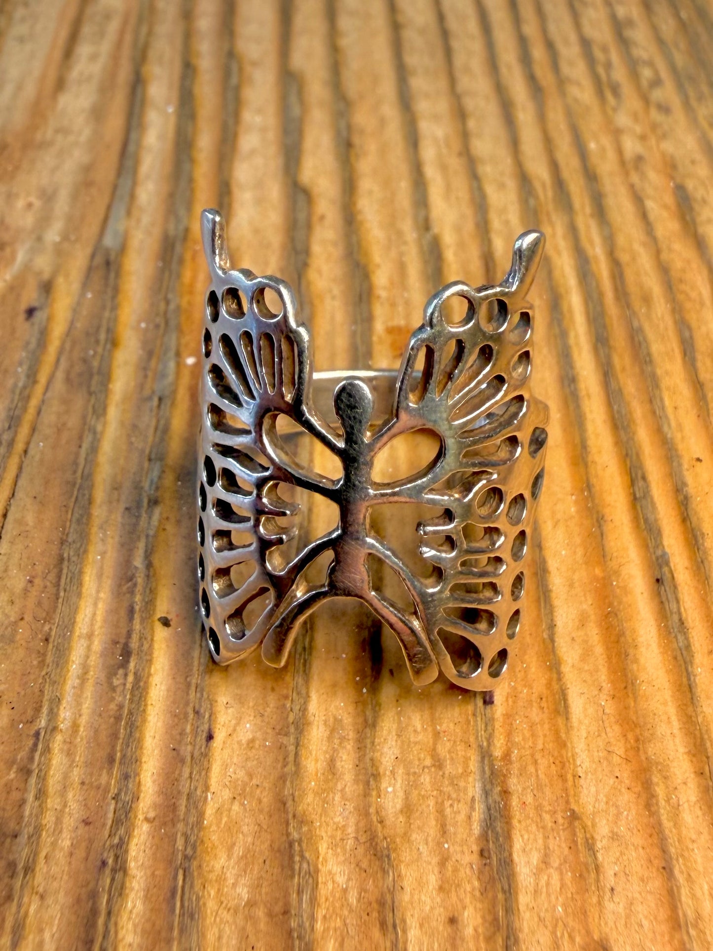 Openwork Butterfly 925 Sterling Silver O Ring
