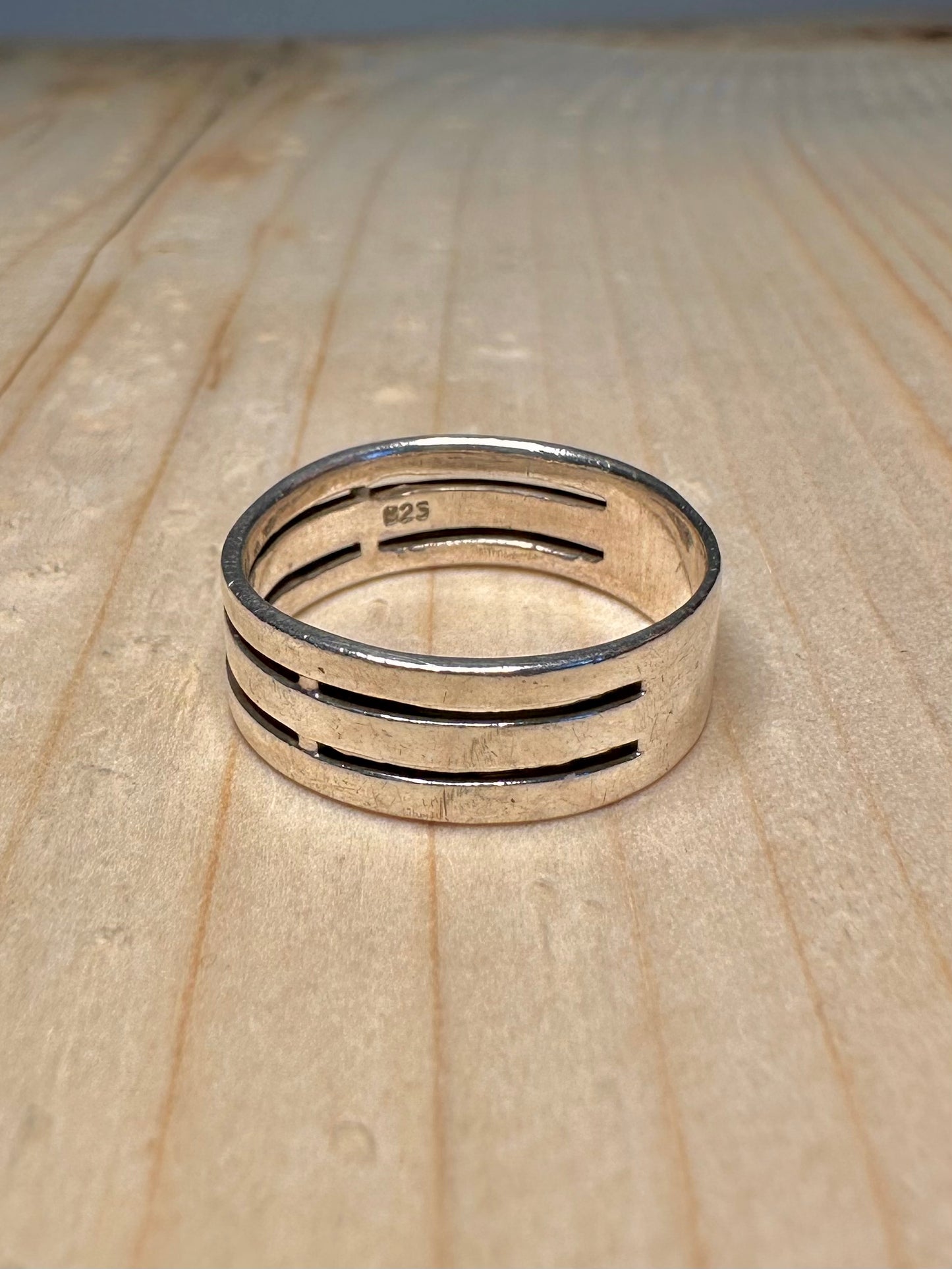 Jump Ring Band 925 Sterling Silver Size V Ring