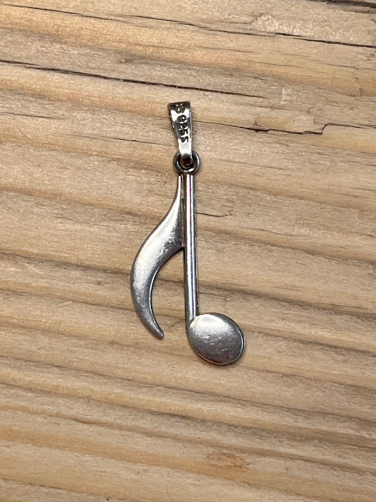 Music Note 925 HS Hallmark Sterling Silver Pendant