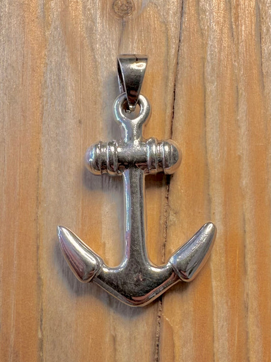 Vintage Anchor 925 Silver Pendant