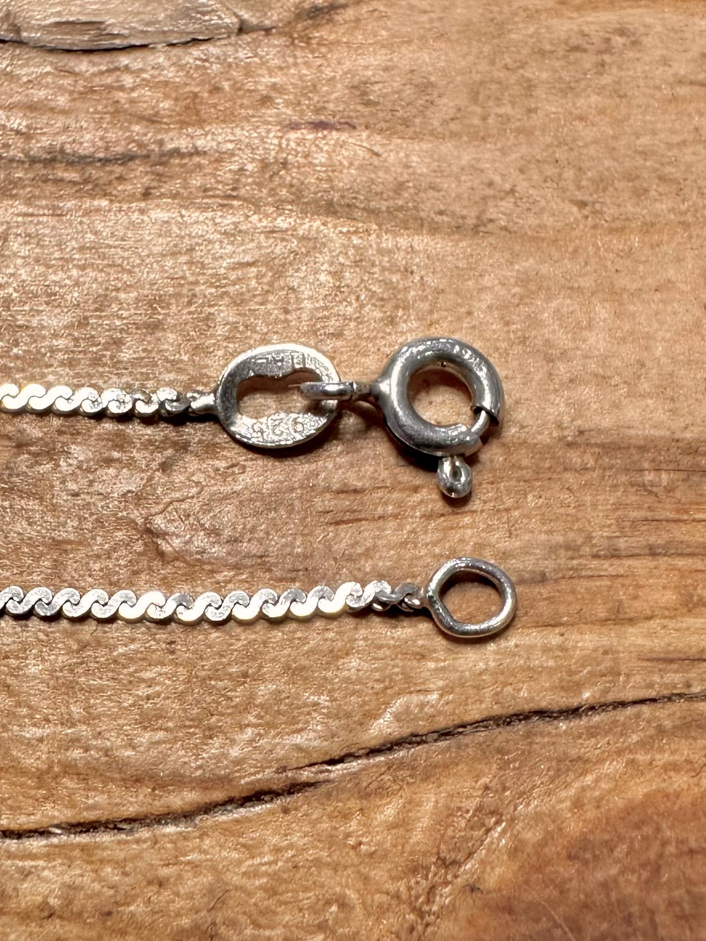 Vintage 1978 Ingot and S Link Chain 925 Silver Necklace Pendant
