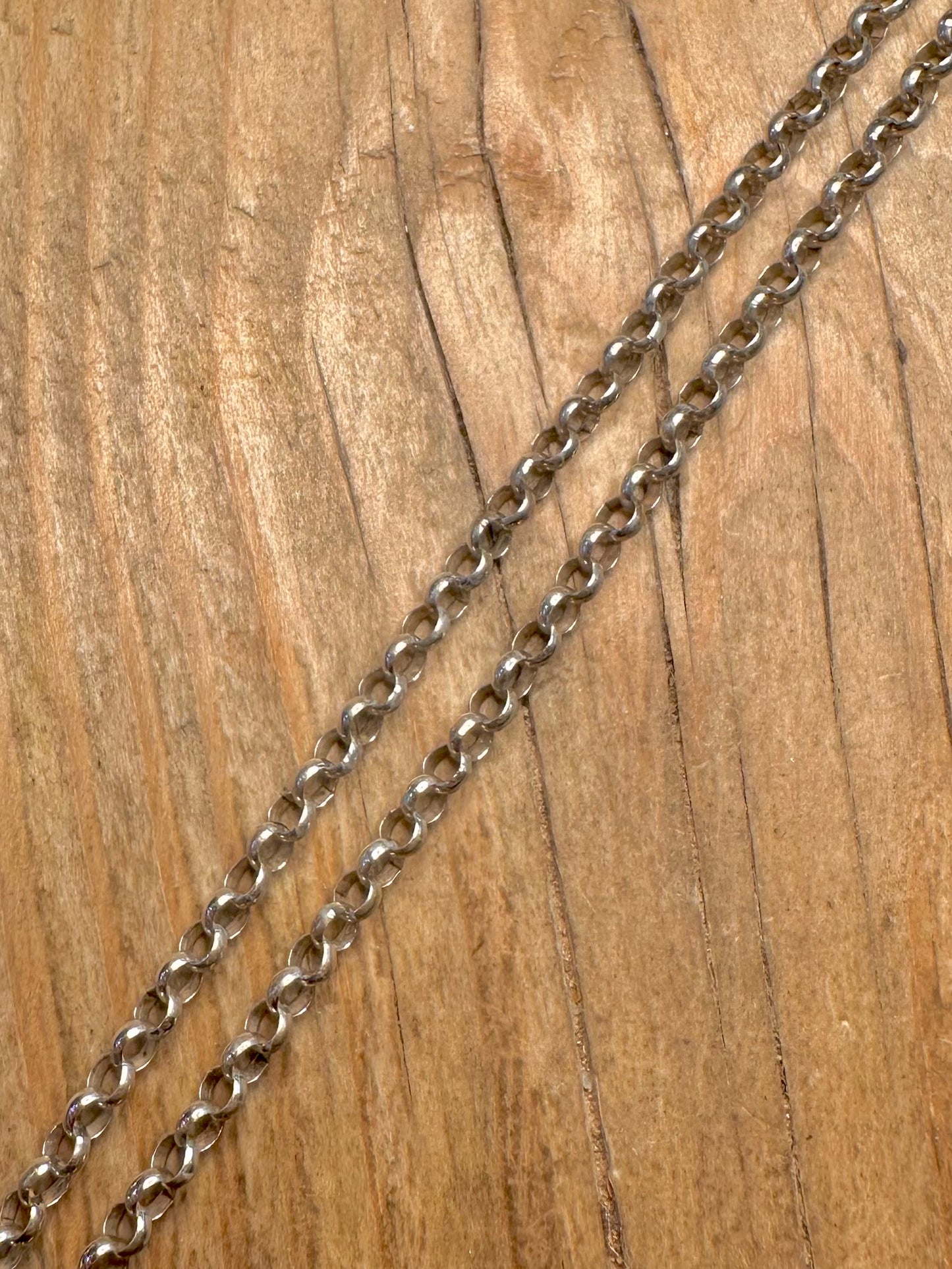 Vintage Belcher Chain 925 Sterling Silver 18.1 inch Necklace