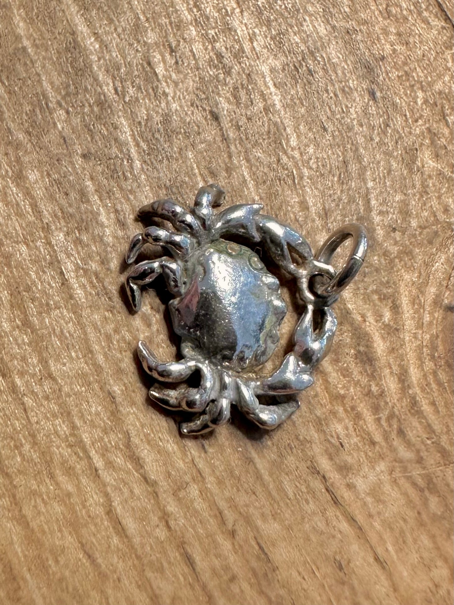 Vintage Crab 925 Silver Pendant