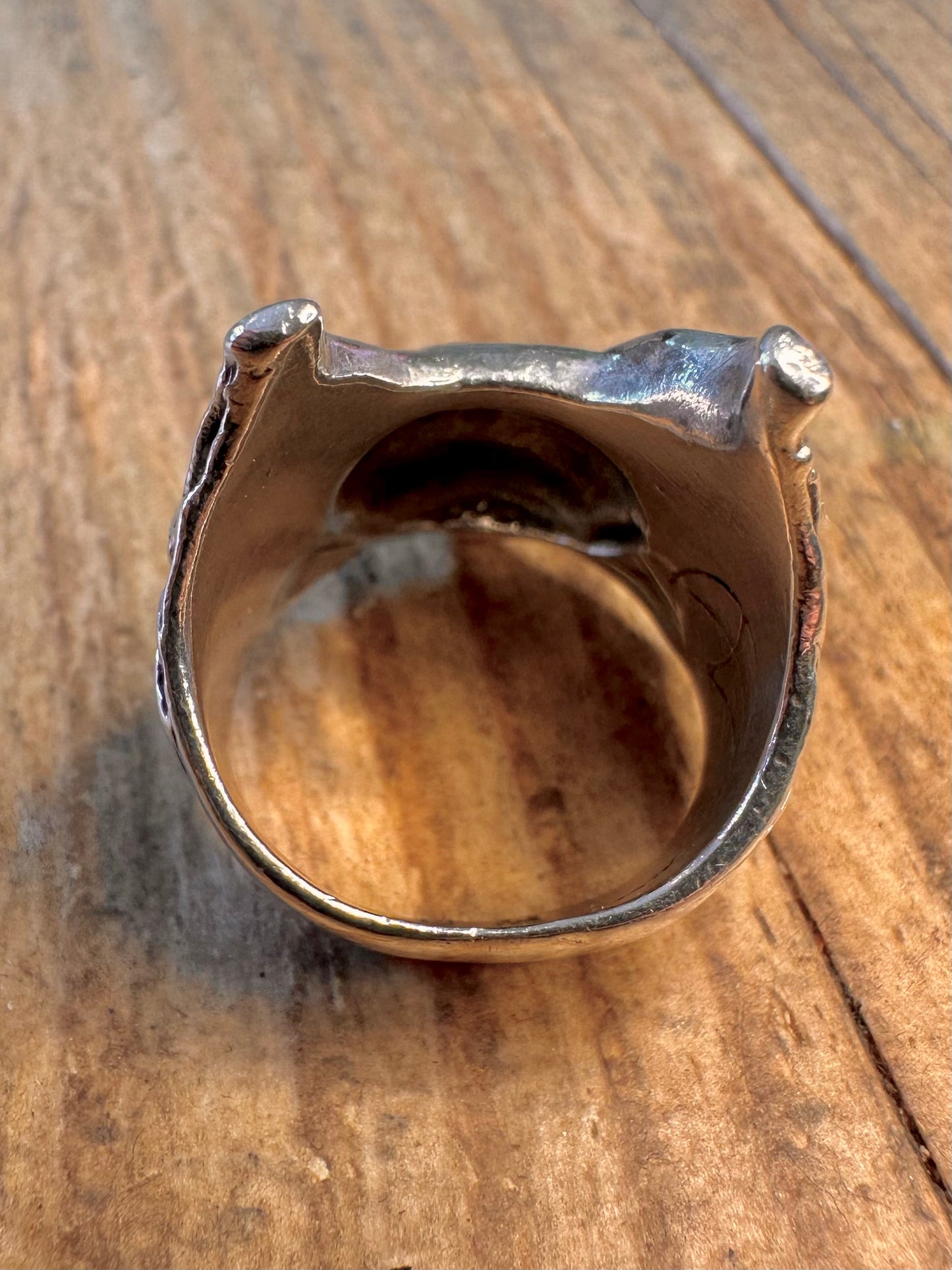 Lynx Katze Verrücktes Schwein Design 925 Sterling Silber Größe O Ring