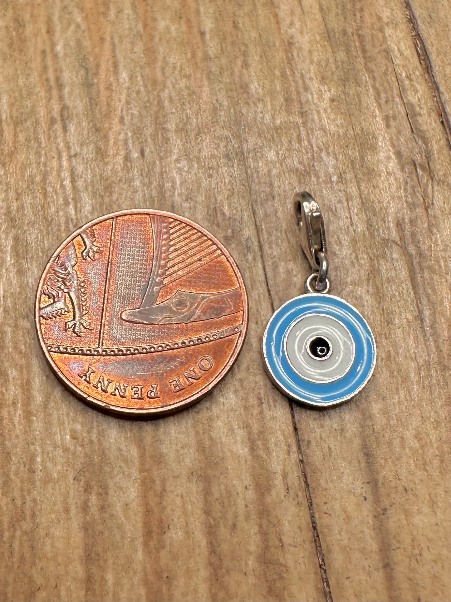 Moderner Evil Eye Verschluss 925 Sterling Silber Charm-Anhänger