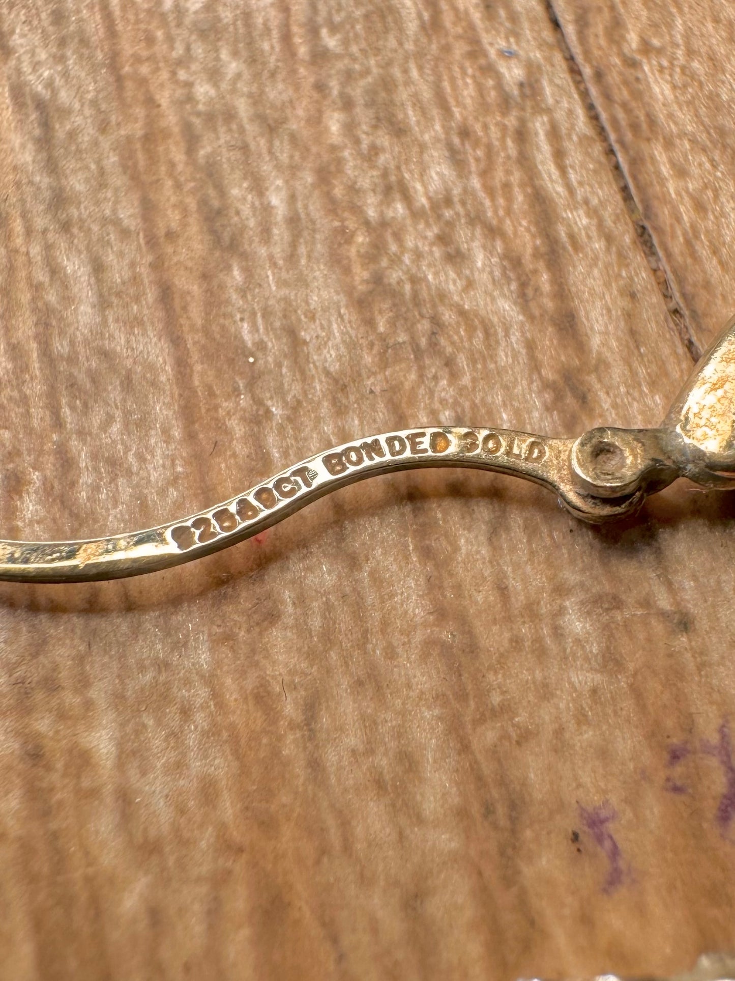 Vintage Textured Hoops 9ct Gold on 925 Silver Earrings