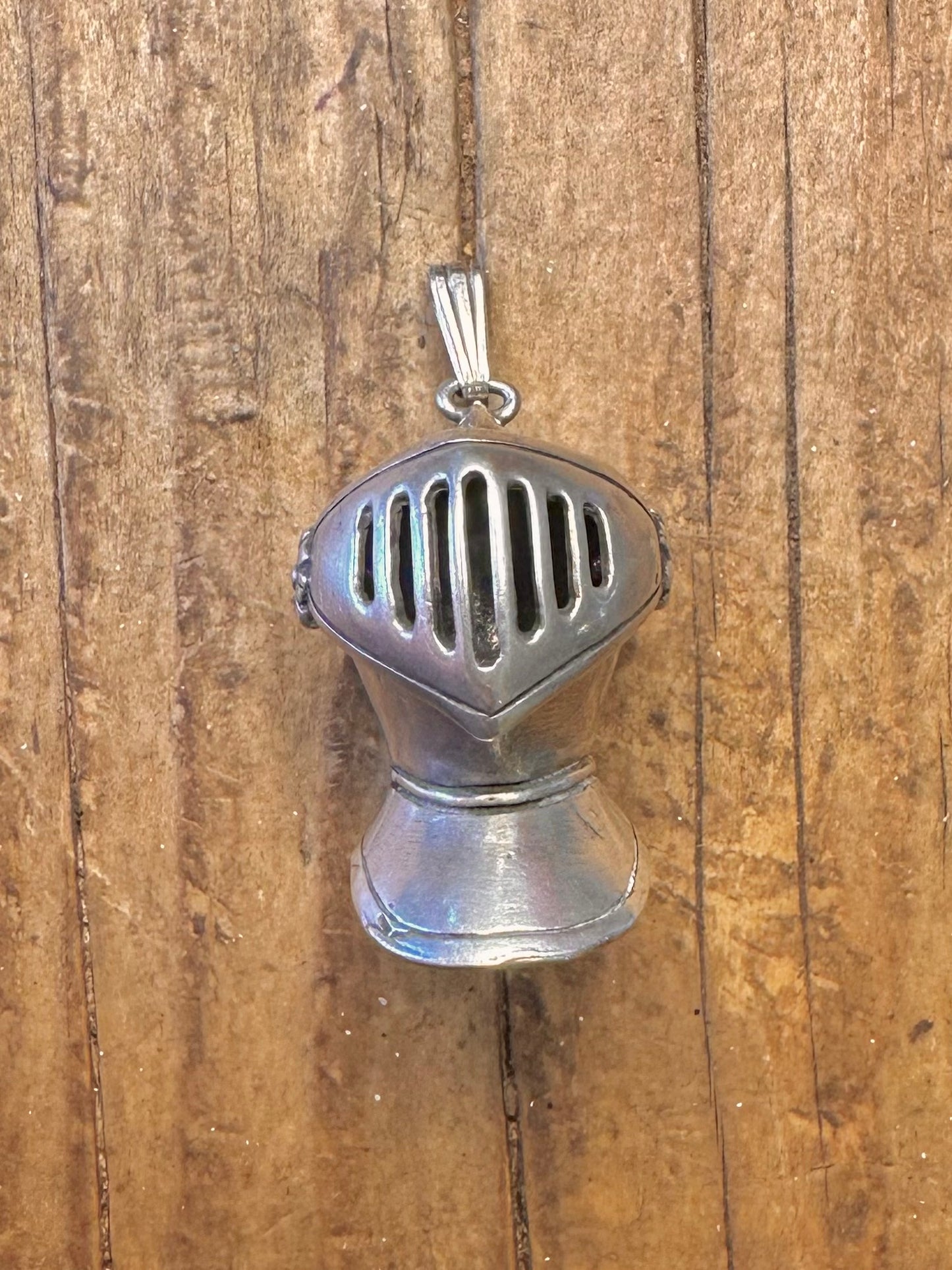 Articulated Knights Head 925 Sterling Silver Charm Pendant