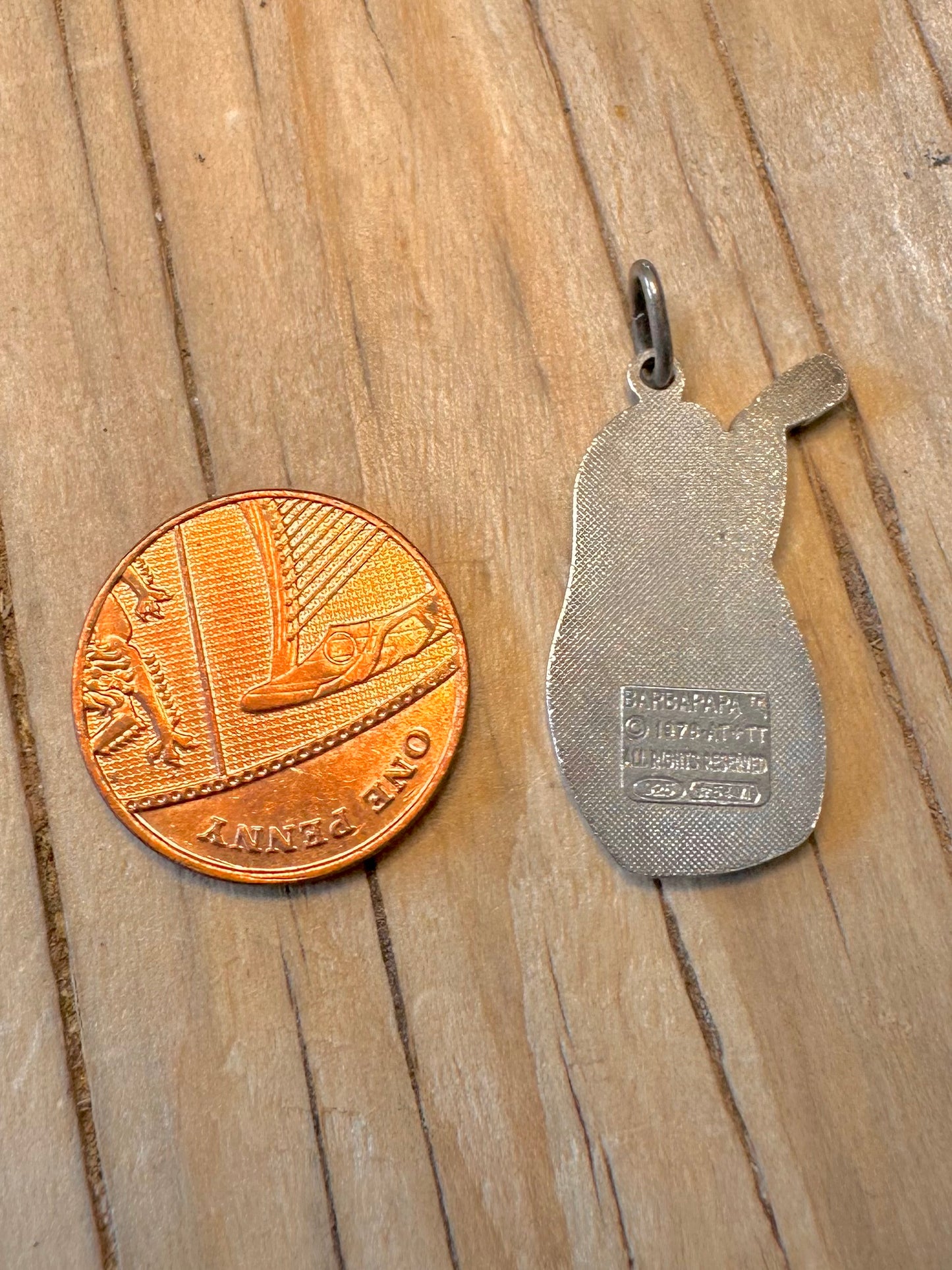 Vintage 1976 Barbapapa 925 Silver Pendant