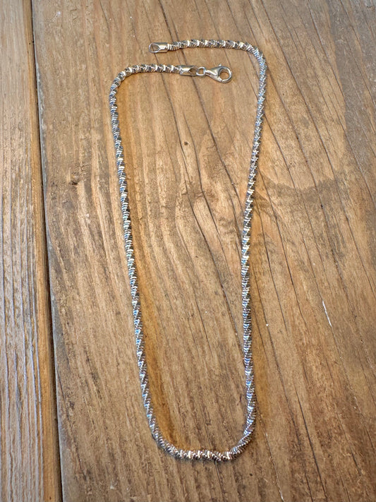 Diamond Cut Sparkle Chain 925 Sterling Silver 17.8 inch Necklace