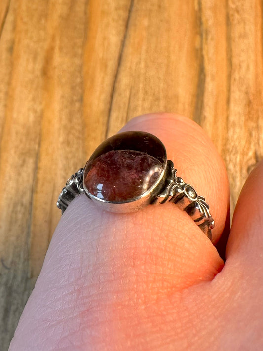 Blue John Ornate 925 Sterling Silver Size M1/2 Ring