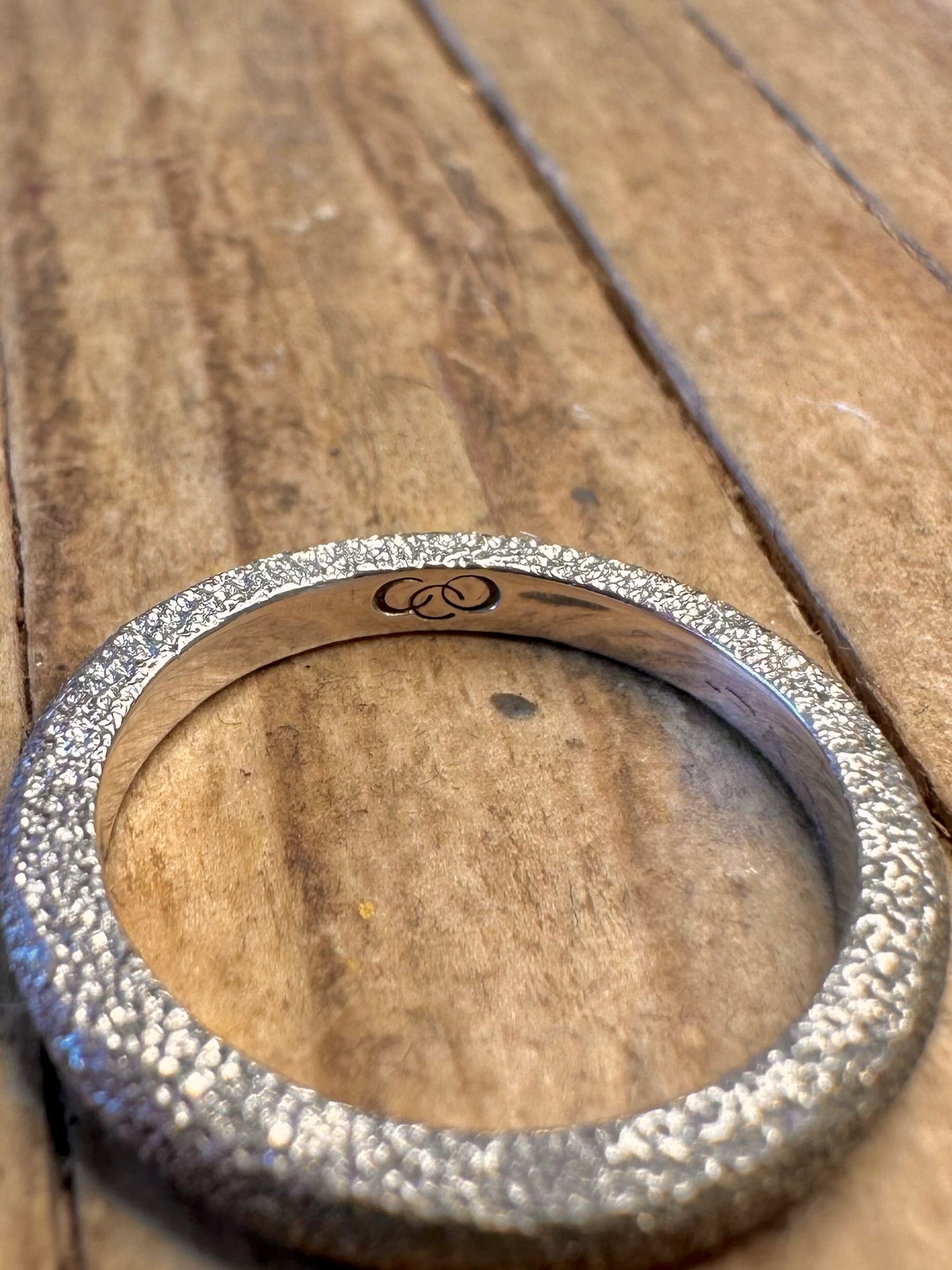 Links of London 2000 Textured Band 925 Sterling Silver Size K Ring