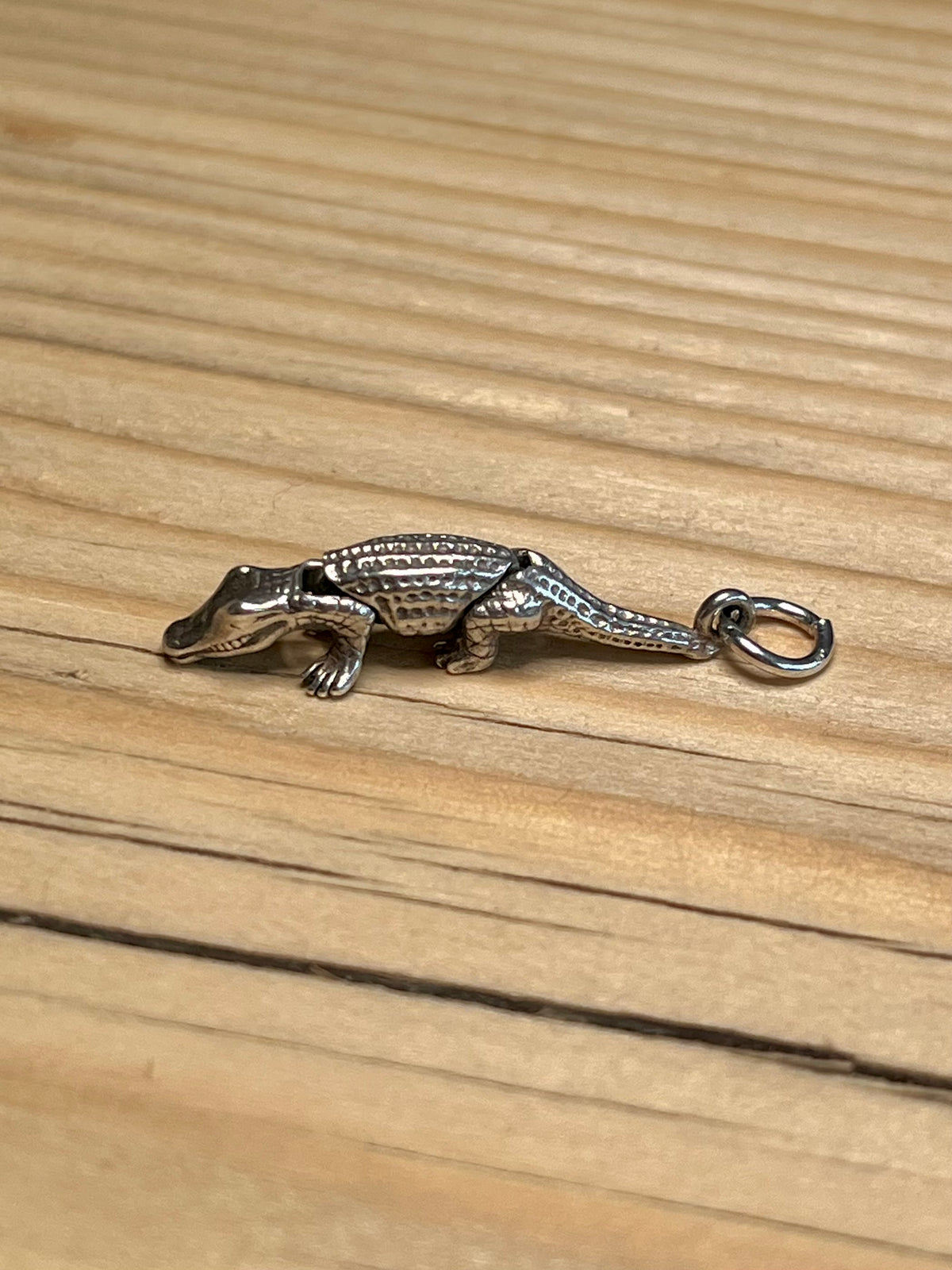 Articulated Crocodile 925 Sterling Silver Pendant